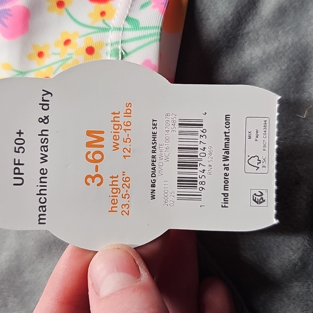 V Girls Swimtop size 3-6 Months Floral Cute - Picture 7 of 8